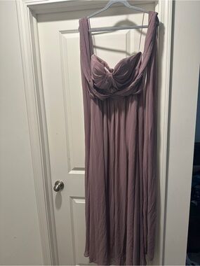 Birdy Grey Dusty Mauve Convertible Chiffon Bridesmaid Dress | Medium